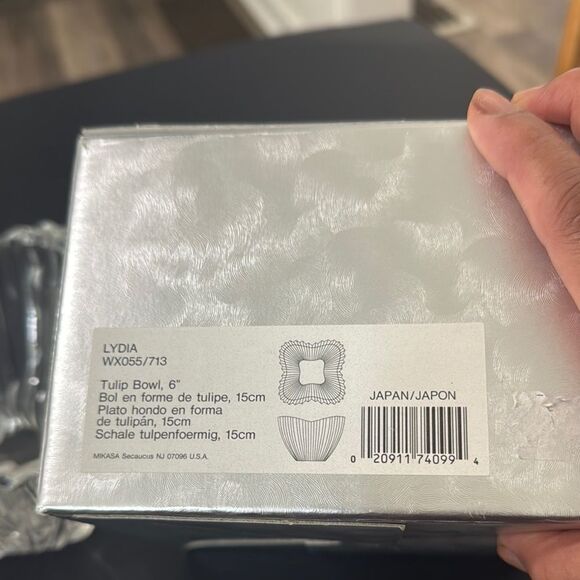 MIKASA LIDIA TULIP Crystal Bowls NWT - Picture 6 of 8